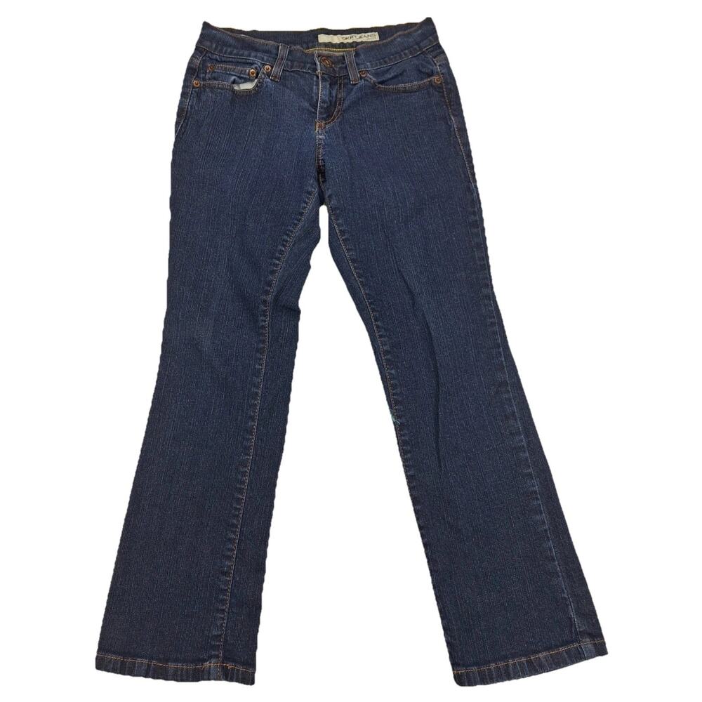 DKNY Jeans Petites Bootcut Stretch Denim Blue Jeans Size 4P Cotton Blend